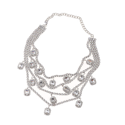 Elegant Shiny Irregular Alloy Inlay Rhinestones Women's Necklace