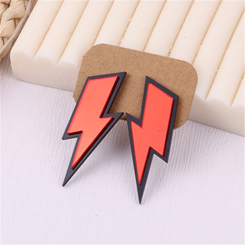 1 Pair Ig Style Lightning Arylic Ear Studs