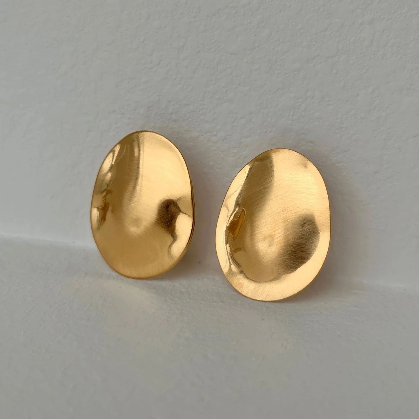 1 Pair Simple Style Solid Color Plating Titanium Steel Gold Plated Ear Studs