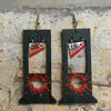 1 Pair Commute Letter Printing Wood Drop Earrings