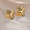 1 Pair Elegant Irregular Geometric Plating Stainless Steel 18k Gold Plated Ear Studs