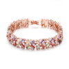 Glam Snowflake Copper Plating Inlay Zircon Bracelets