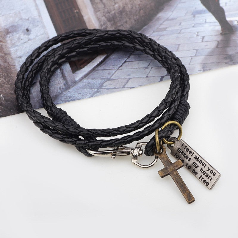 Hip-hop Solid Color Pu Leather Alloy  Women's Bracelets