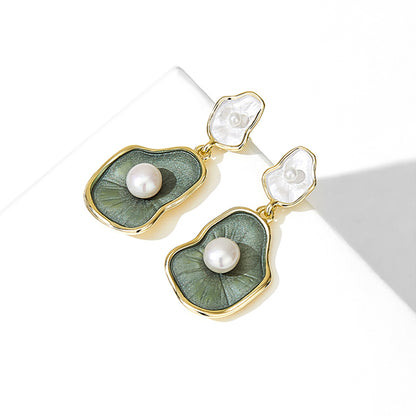 1 Pair Korean Style Flower Alloy Drop Earrings