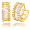 1 Pair Classic Style Round Plating Inlay Copper Zircon 18k Gold Plated Earrings