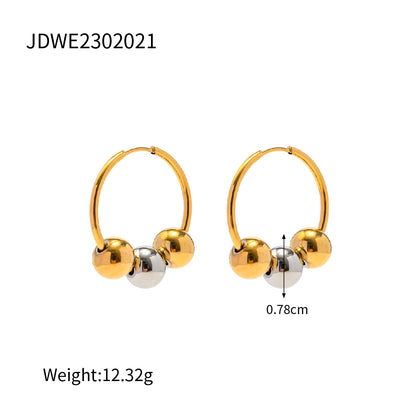 Wholesale Jewelry Casual Classic Style Geometric 304 Stainless Steel Plating Rings Earrings Necklace