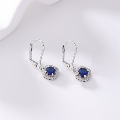 1 Pair Ig Style Casual Simple Style Round Square Plating Inlay Copper Zircon Drop Earrings