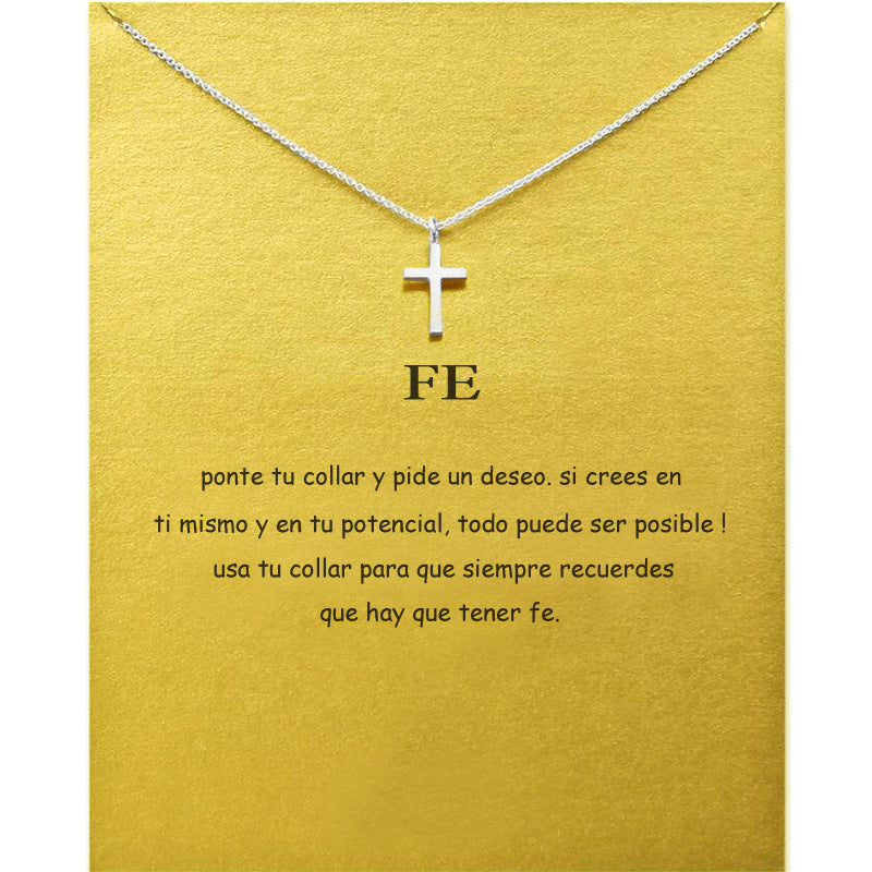 Simple Style Cross Alloy Plating Gold Plated Unisex Pendant Necklace