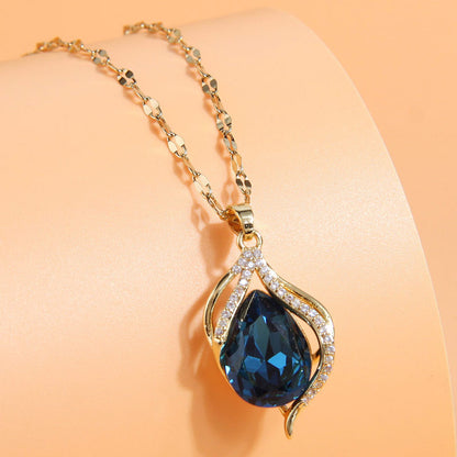 Elegant Modern Style Devil's Eye Flower Copper Zircon Pendant Necklace In Bulk