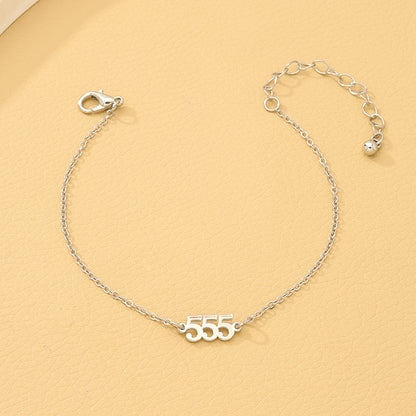 Simple Style Number Alloy Wholesale Bracelets