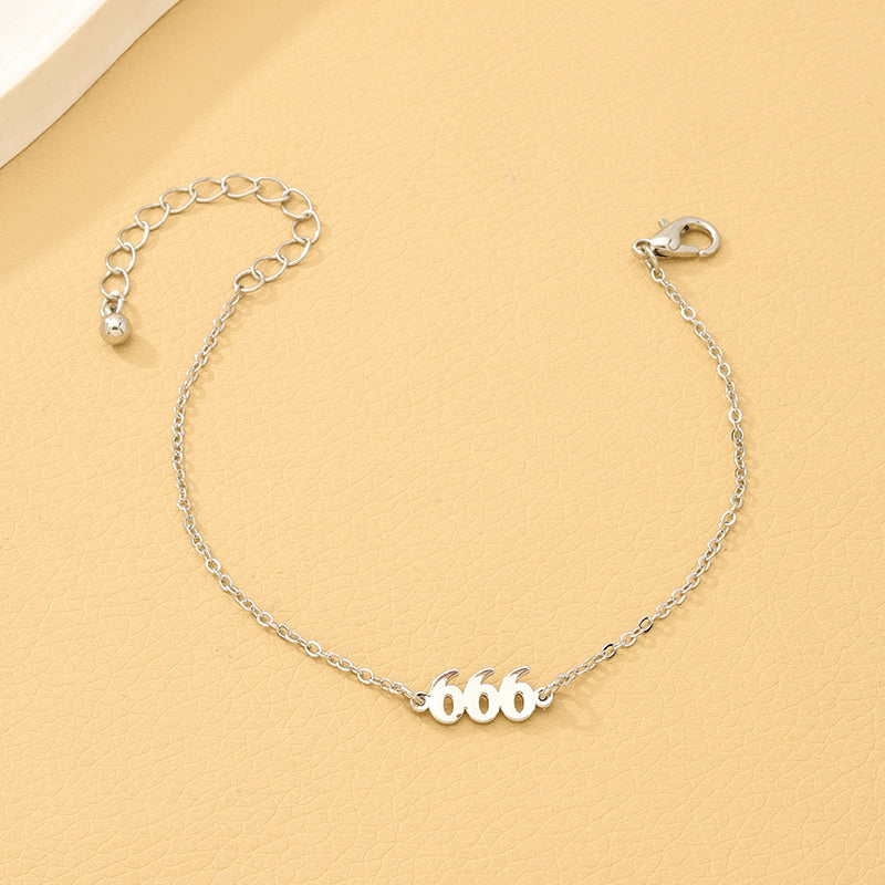 Simple Style Number Alloy Wholesale Bracelets