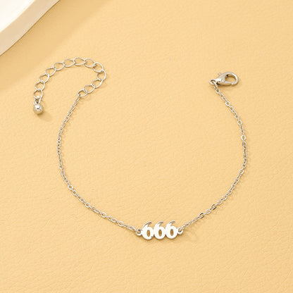 Simple Style Number Alloy Wholesale Bracelets