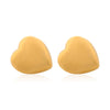 1 Pair Simple Style Heart Shape Plating Stainless Steel Gold Plated Ear Studs