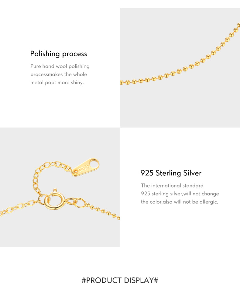Ig Style Simple Style Round Sterling Silver Plating Inlay Zircon 14k Gold Plated Bracelets