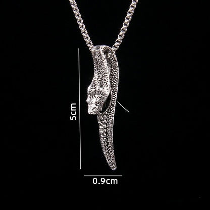 201 Stainless Steel Zinc Alloy Hip-Hop Retro Patchwork Snake Pendant Necklace