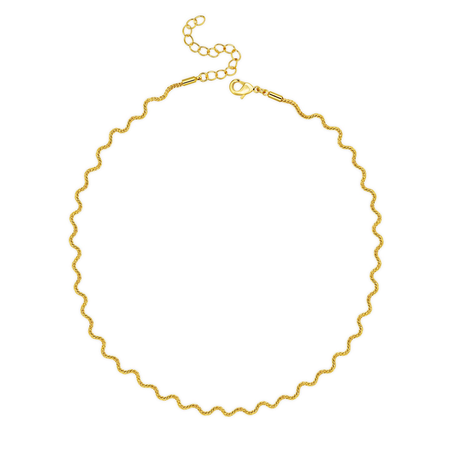 Casual Cute Simple Style Waves Stainless Steel Plating Gold Plated Necklace