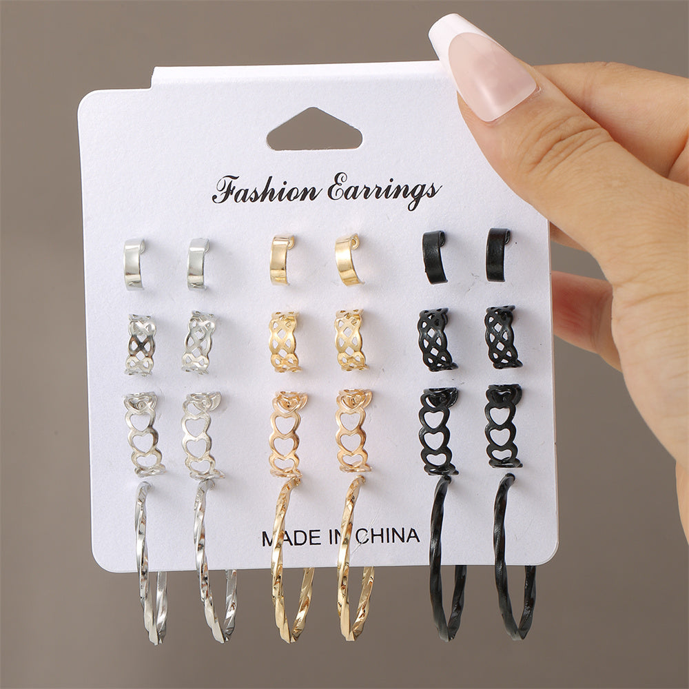 1 Set Simple Style Korean Style Pentagram Pearl Flower Inlay Alloy Artificial Pearls Artificial Diamond Ear Studs