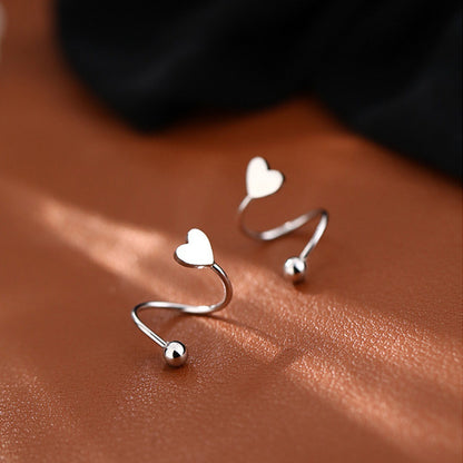 1 Pair Simple Style Star Heart Shape Plating Stainless Steel Ear Studs