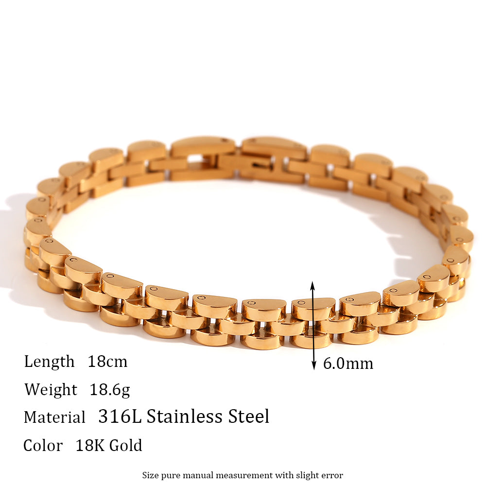 Simple Style Classic Style Geometric Stainless Steel Plating 18k Gold Plated Bracelets Necklace