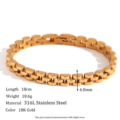 Simple Style Classic Style Geometric Stainless Steel Plating 18k Gold Plated Bracelets Necklace