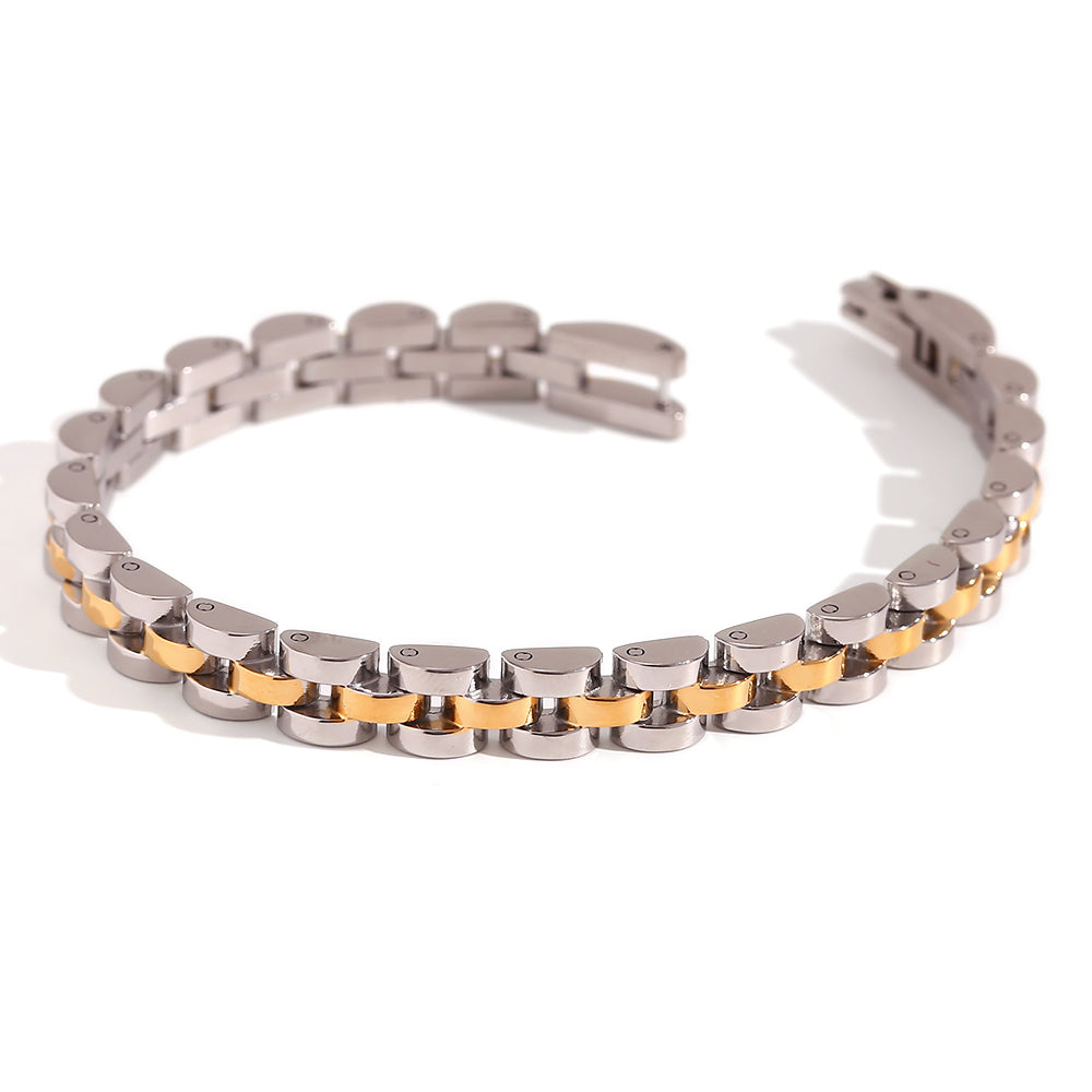 Simple Style Classic Style Geometric Stainless Steel Plating 18k Gold Plated Bracelets Necklace