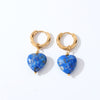 1 Pair Casual Sweet Simple Style Heart Shape Plating Inlay Stainless Steel Zircon Drop Earrings