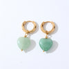 1 Pair Casual Sweet Simple Style Heart Shape Plating Inlay Stainless Steel Zircon Drop Earrings