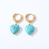 1 Pair Casual Sweet Simple Style Heart Shape Plating Inlay Stainless Steel Zircon Drop Earrings