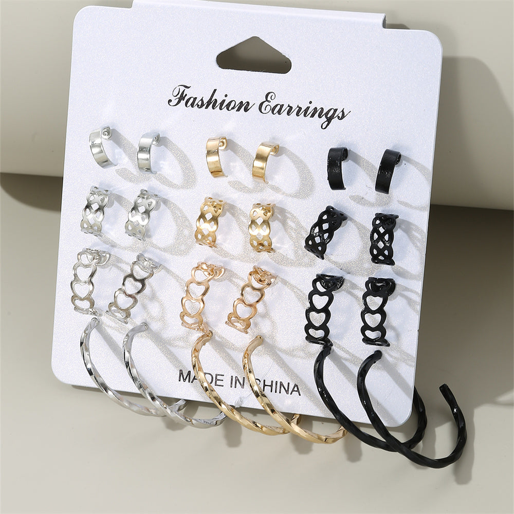 1 Set Simple Style Korean Style Pentagram Pearl Flower Inlay Alloy Artificial Pearls Artificial Diamond Ear Studs