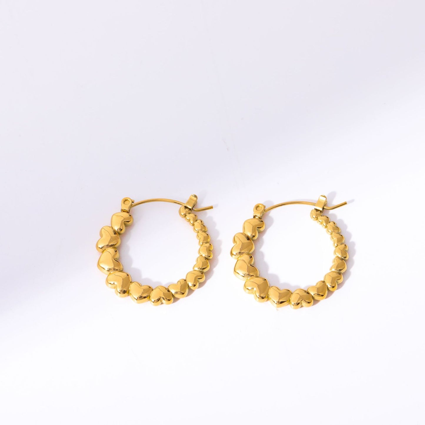 1 Pair Basic Simple Style Commute Geometric Plating Stainless Steel 18k Gold Plated Ear Studs