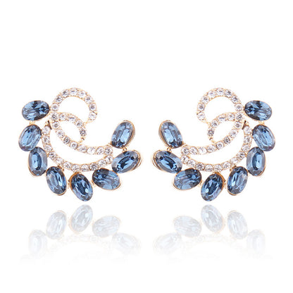 1 Pair Simple Style Water Droplets Plating Inlay Alloy Zircon Gold Plated Ear Studs