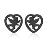 1 Pair Simple Style Heart Shape Polishing Plating Stainless Steel 18k Gold Plated Ear Studs