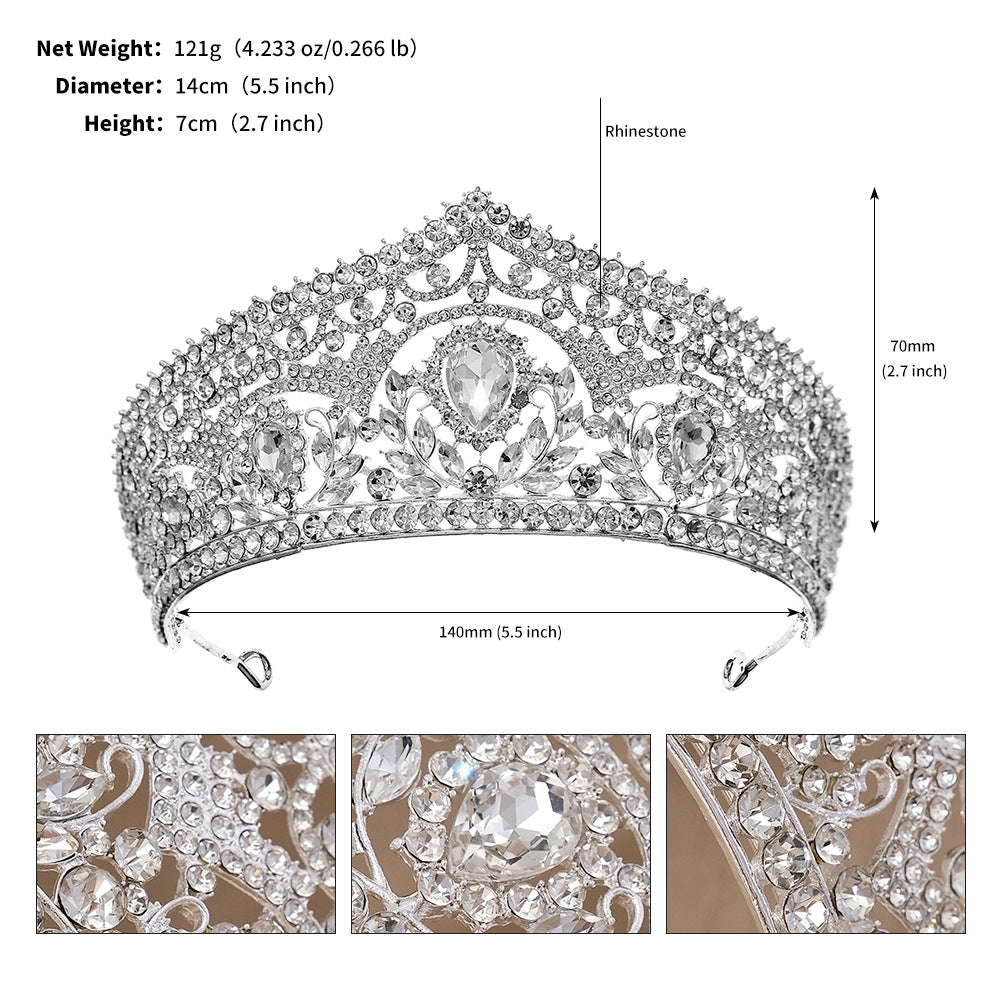 Lady Bridal Shiny Crown Alloy Diamond Crown