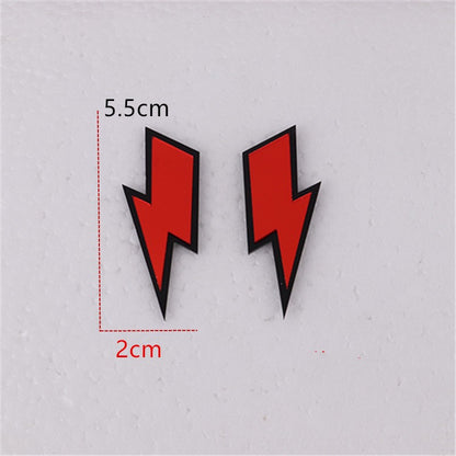 1 Pair Ig Style Lightning Arylic Ear Studs