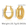 1 Pair Basic Retro Geometric Plating Copper 18k Gold Plated Earrings