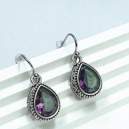 1 Pair Luxurious Queen Shiny Water Droplets Inlay Alloy Zircon Drop Earrings