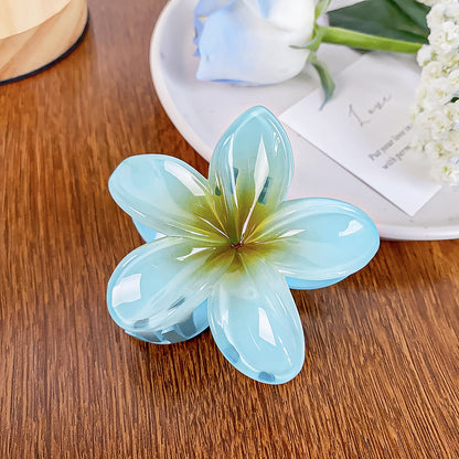 Simple Style Flower Plastic Resin Hair Claws