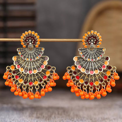 1 Pair Retro Roman Style Streetwear Bell Alloy Drop Earrings