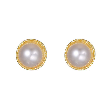 1 Pair Modern Style Geometric Plating Imitation Pearl Drop Earrings Ear Studs