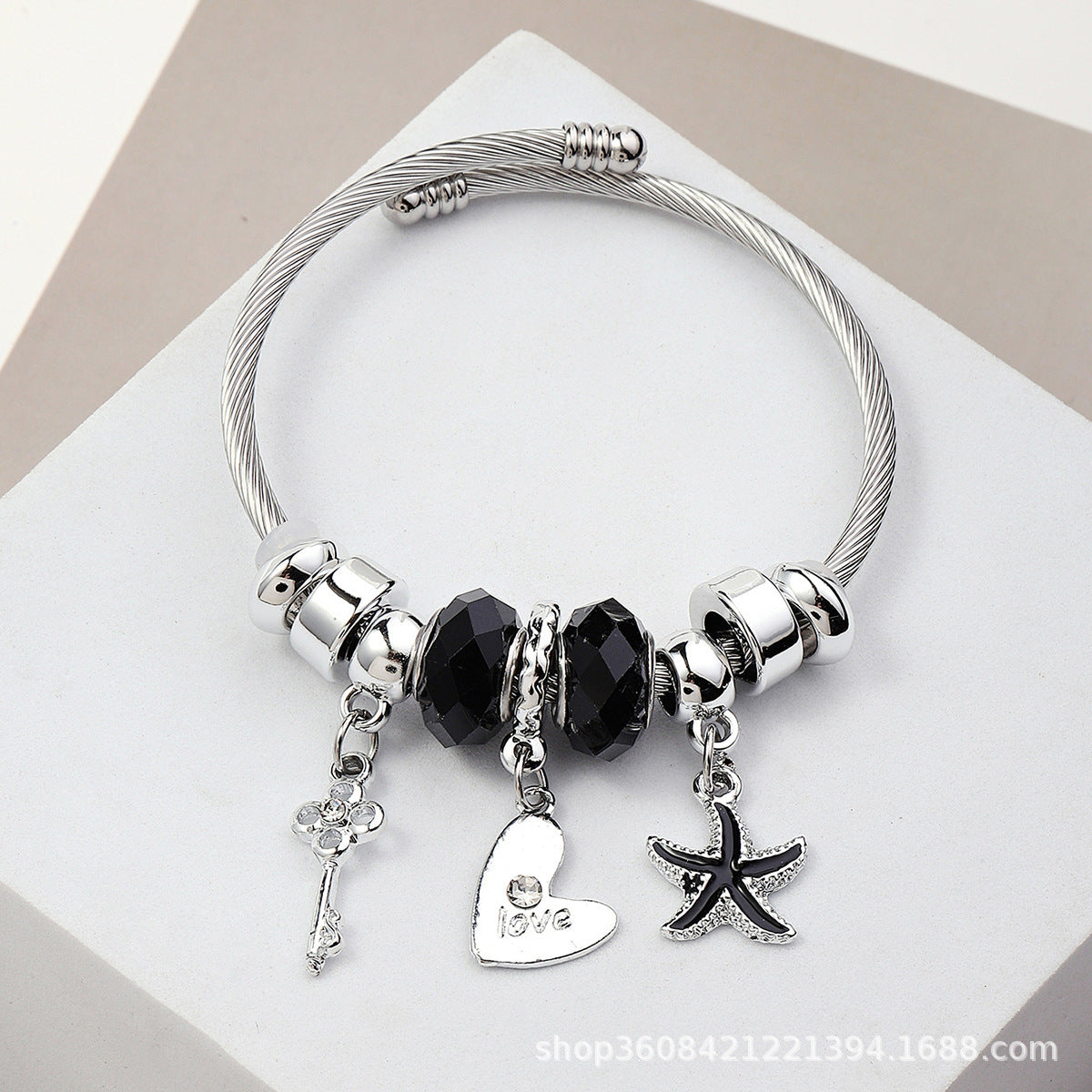 Sweet Star Stainless Steel Plating Bangle