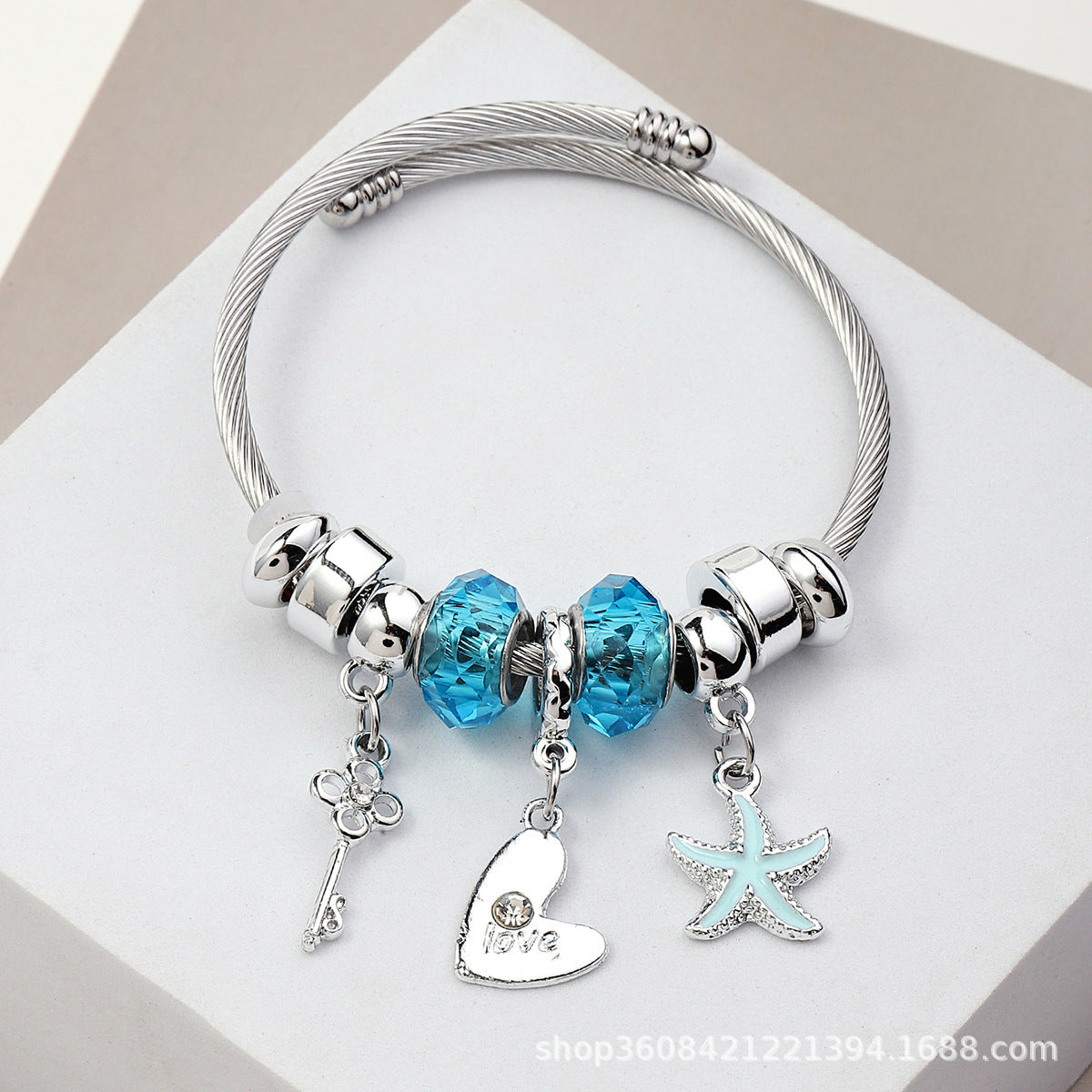 Sweet Star Stainless Steel Plating Bangle