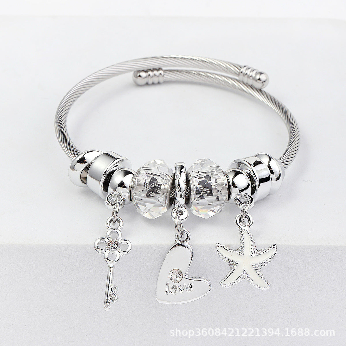 Sweet Star Stainless Steel Plating Bangle