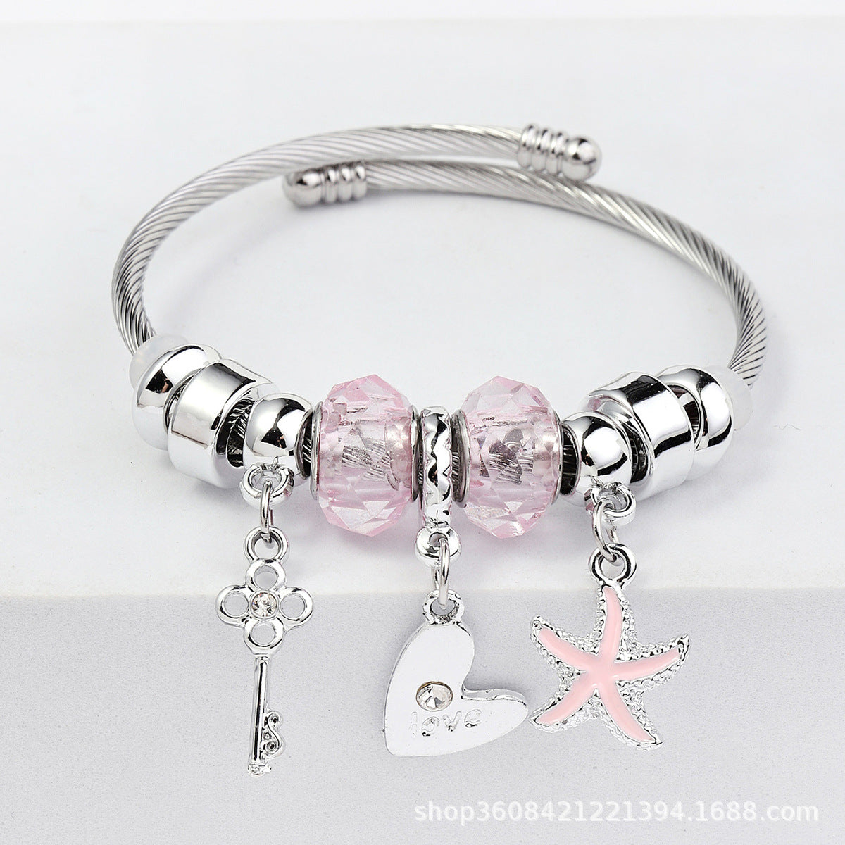 Sweet Star Stainless Steel Plating Bangle