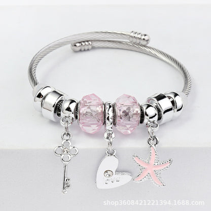 Sweet Star Stainless Steel Plating Bangle