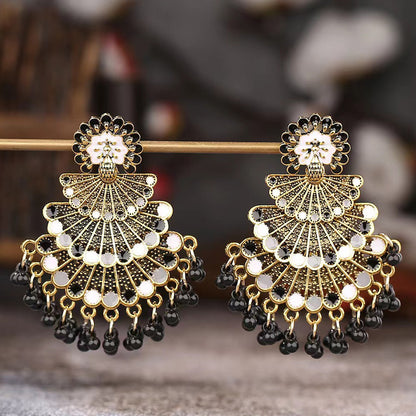 1 Pair Retro Roman Style Streetwear Bell Alloy Drop Earrings