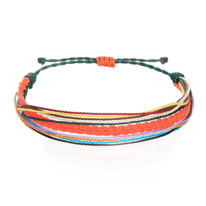 Simple Style Waves Rhombus Cord Women's Bracelets