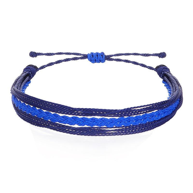 Simple Style Waves Rhombus Cord Women's Bracelets