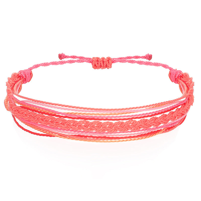 Simple Style Waves Rhombus Cord Women's Bracelets