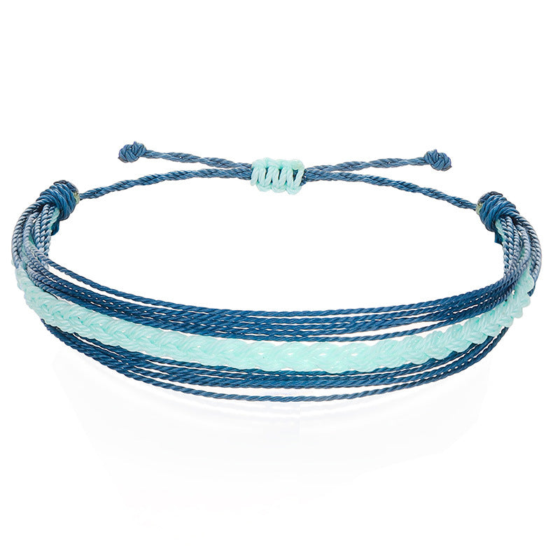 Simple Style Waves Rhombus Cord Women's Bracelets