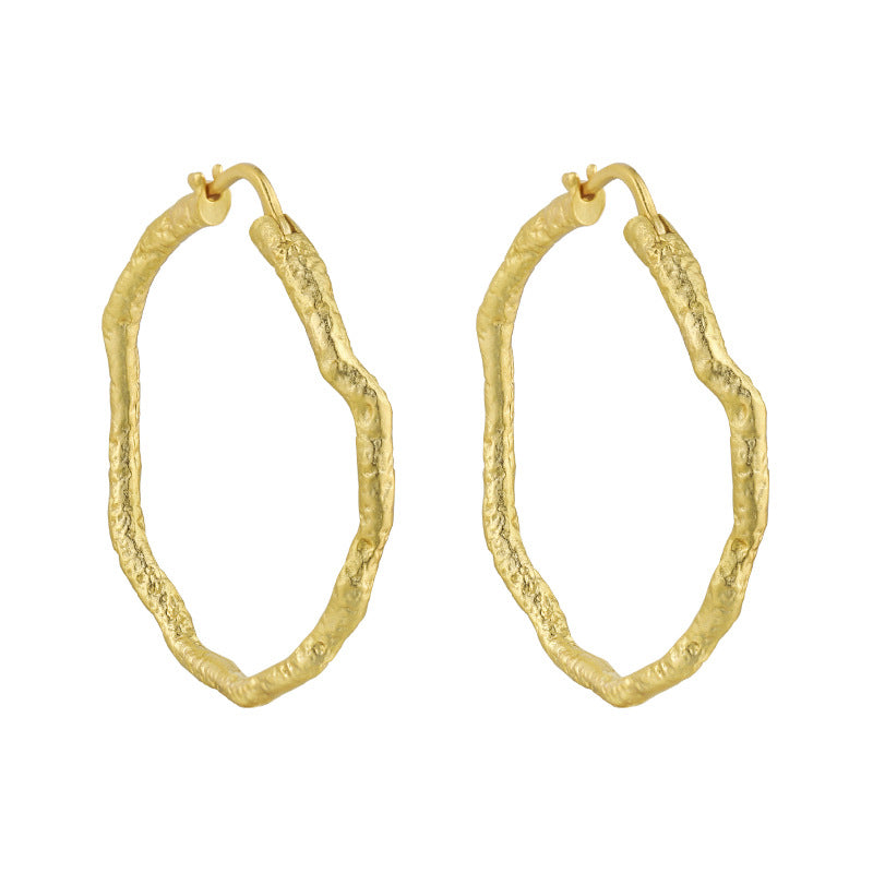 1 Pair Simple Style Geometric Plating Sterling Silver 18k Gold Plated Earrings
